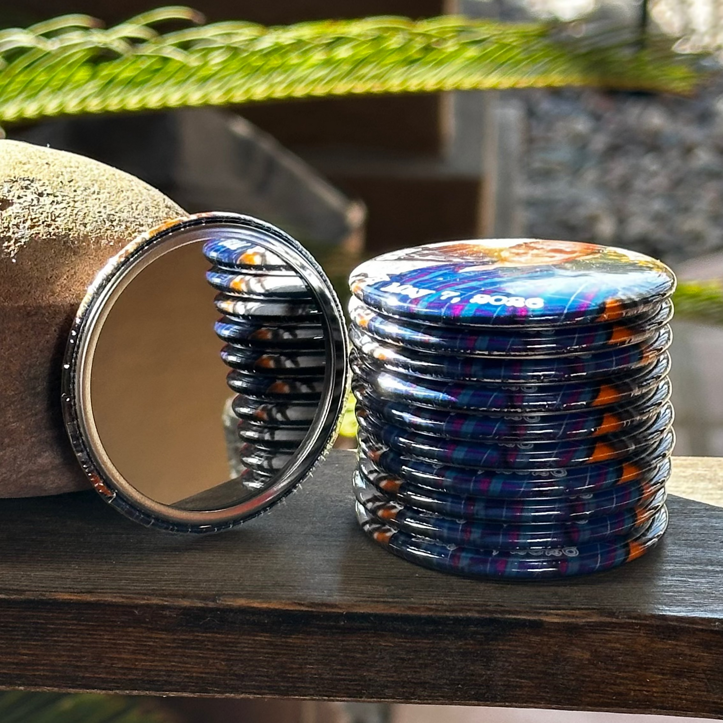 Custom Round 2.25" Photo Mirror