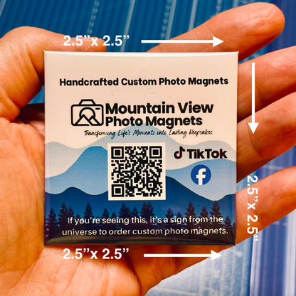 Custom Square Photo Magnets 2.5"x2.5" (63.5x63.5mm)